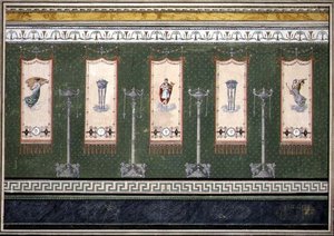 Terv Empire fali dekorációhoz (akvarell és gouache, papír) alkotó: Claude Amie Chenavard