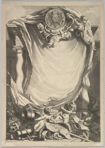 Dedikálótányér kerete, 18. század. alkotó: Claude Augustin Duflos