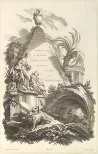 Frontispiece for the Tomb of Boyle, Locke és Sydenham Frontispiece for the Tomb..., kb. 1736.