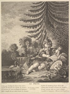 A költő, kb. 1753. alkotó: Claude Augustin Duflos