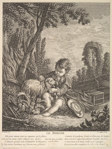 A juhász, 1753 körül. alkotó: Claude Augustin Duflos