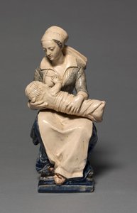 Nővér figura, 1600-as évek eleje (fajansz zománcdíszítéssel) alkotó: Claude Bertélémy de (attr. to) Blénod