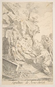 Krisztus síremléke.n.d. Alkotók: Claude Gillot, Jacques Gabriel Huquier. alkotó: Claude Gillot, Jacques Gabriel Huquier