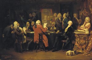 Voltaire a Procope olvasótermében