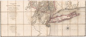 New-York tartomány korográfiai térképe, Sauthier [a térkép alsó része] alkotó: Claude Joseph Sauthier