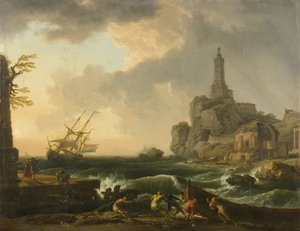 A genovai világítótorony és a Minerva Medica temploma alkotó: Claude Joseph Vernet