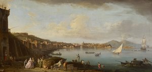 Nápoly, kilátás az öbölre délről, 1742 körül (olaj, vászon) alkotó: Claude Joseph Vernet