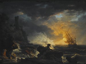 Hajótörés, 18. század második fele. alkotó: Claude Joseph Vernet