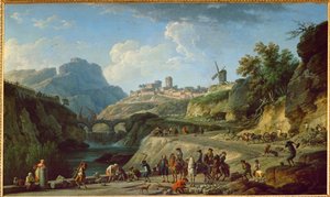 A XVI. Lajos alatti fontos kereskedelmi útvonal kiépítése ... alkotó: Claude Joseph Vernet