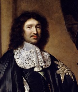 Részlet: „” Jean Baptiste (Jean-Baptiste) Colbert (1619-1683) XIV. Lajos miniszterének portréja”” Claude Lefebvre (1632-1675) festménye. 1666 V. 1,3x0,96 m
