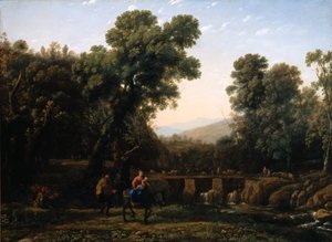 Repülés Egyiptomba (olaj, vászon) alkotó: Claude Lorrain (1600 82)