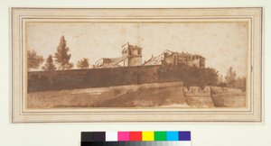 Kilátás a Belvedere-re és a Vatikán erődítményére alkotó: Claude Lorrain