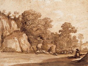 Sziklás hegyoldal alkotó: Claude Lorrain