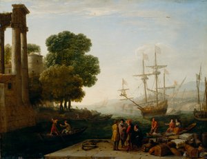 Tengeri kikötő naplementében alkotó: Claude Lorrain