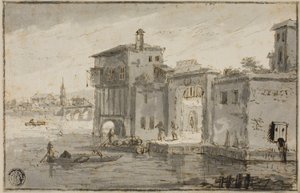 Lagúna melletti épületek alkotó: Claude Lorrain