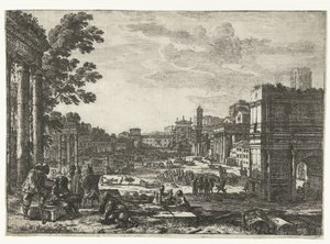 Forum Romanum te Rome A Campo Vaccino alkotó: Claude Lorrain