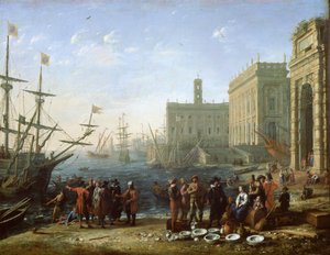 Kikötői jelenet alkotó: Claude Lorrain