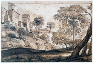 Szarvasvadászat, 17. század közepe-vége alkotó: Claude Lorrain