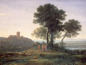 Jákob Lábánnal és leányaival alkotó: Claude Lorrain