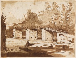 Táj egy híddal alkotó: Claude Lorrain