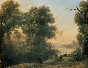 Táj kecskepásztorral, c1635-1636 alkotó: Claude Lorrain
