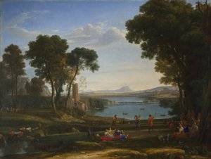 Táj Izsák és Rebeka házasságával, 1648 alkotó: Claude Lorrain