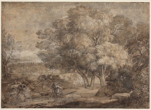 Táj Nárciszszal és visszhanggal alkotó: Claude Lorrain