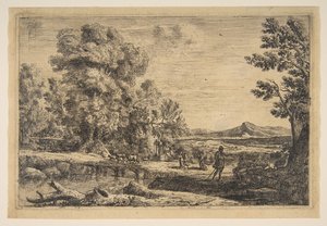 Rebecca és Eliezer, kb. 1638-41. alkotó: Claude Lorrain