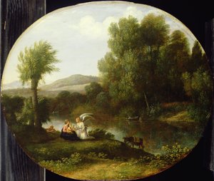 Pihenj az egyiptomi repülésen, 1646 alkotó: Claude Lorrain