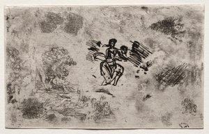 Tanulmány egy ülő nőről és más vázlatokról alkotó: Claude Lorrain