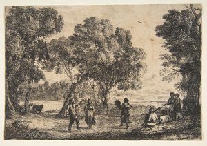 A Country Dance Small Plate, kb. 1637. alkotó: Claude Lorrain