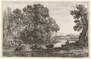 A tehénpásztor (Le bouvier) alkotó: Claude Lorrain