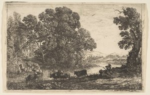 A tehénpásztor, 1636. alkotó: Claude Lorrain