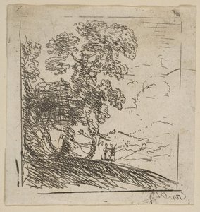 A két táj jobb fa, kb. 1630. alkotó: Claude Lorrain