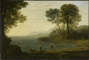 Carlo és Ubaldo hajóraszállása, 1667 alkotó: Claude Lorrain