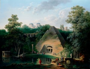 A piramis a Chateau de Maupertuis-ban, 1785 körül