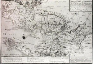 Atlas 131 H f.42 Bas Poitou, Aunis és Saintonge térképe az Aiguillon-öböl mocsaraival 1716-ban