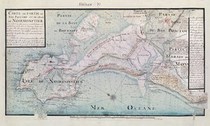 Atlas 131 H.fol 71 Bas-Poitou és az Ile de Noirmoutier egy részének térképe, 1703 (toll, tinta és wc, papír)