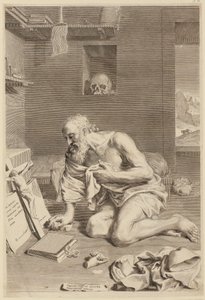 Bűnbánó Szent Jeromos alkotó: Claude Mellan