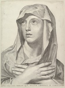 Szűz mellszobra, 1650. alkotó: Claude Mellan