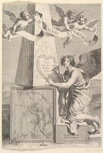 Görög nyelvű Újszövetség előlapja, 1642. alkotó: Claude Mellan