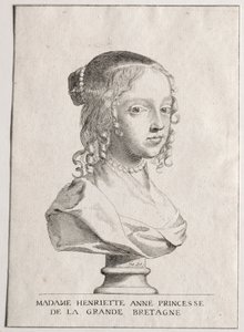 Henriette-Marie dAngleterre, dOrleans hercegnő. alkotó: Claude Mellan