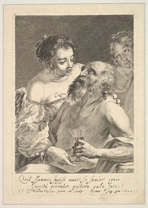 Lót és lányai, 1629. alkotó: Claude Mellan