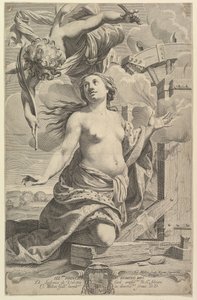 Szent Katalin vértanúhalála, 1625. alkotó: Claude Mellan