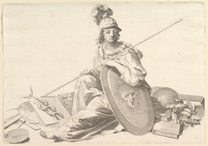 Minerva. alkotó: Claude Mellan