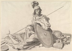 Minerva. alkotó: Claude Mellan