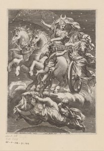 A Hold megszemélyesítése a szekerén Címlap ehhez: Giovanni Battista Ferrari, De Florum cultura libri IV, 1633