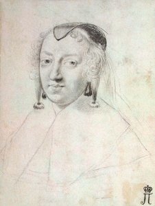 Osztrák Anna portréja 1601-1666, 1643 előtt. alkotó: Claude Mellan