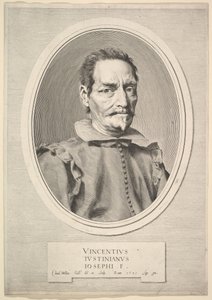 Vincenzo Giustiniani portréja, 1631. alkotó: Claude Mellan