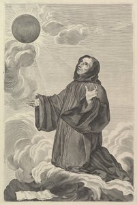 Szent Benedek extázisban. alkotó: Claude Mellan